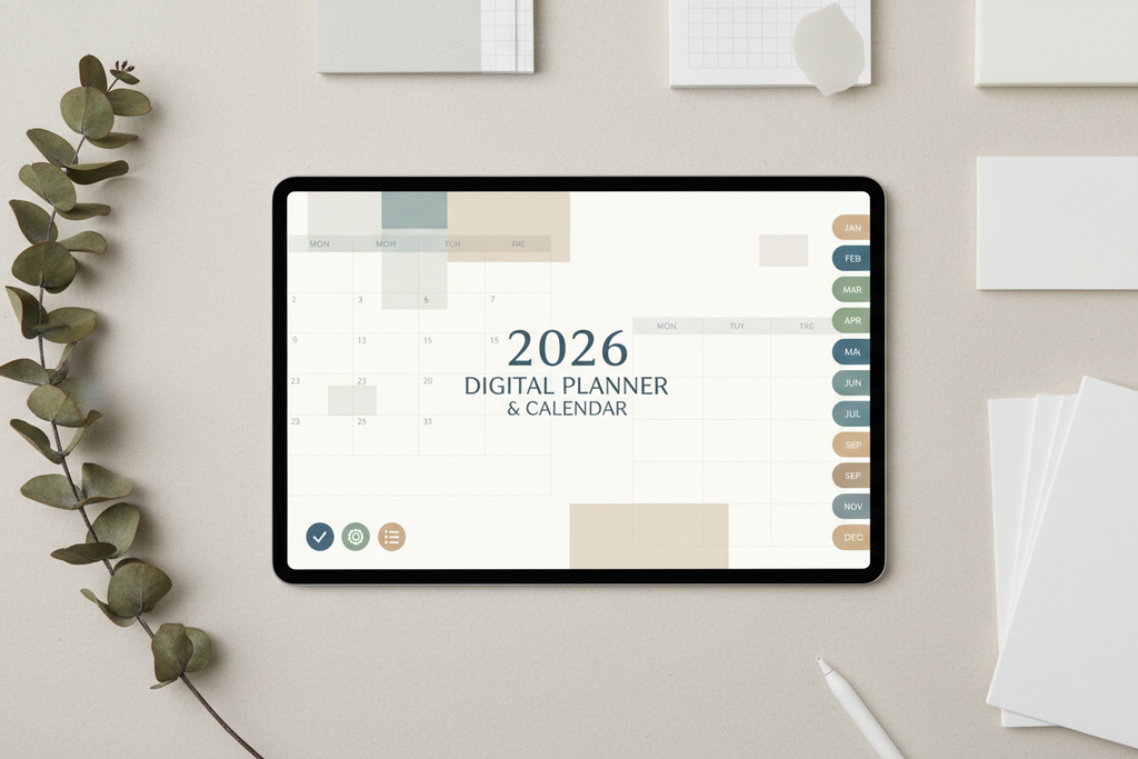2026 Digital Planner & Calendar | Printable PDF