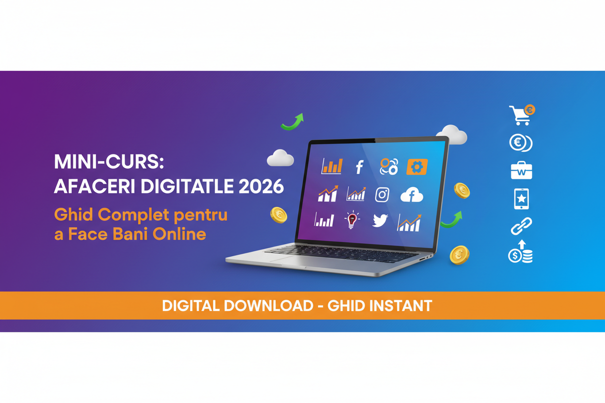 Mini-Curs Afaceri Digitale 2026 | Ghid complet pentru a face bani online